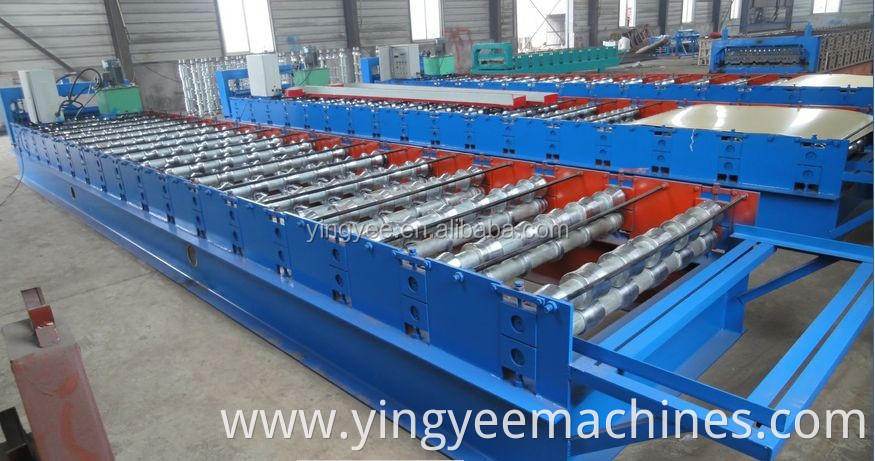 Low Price High Efficient Corrugated iron roofing sheet roll forming making machine made in stock/roll forming machine